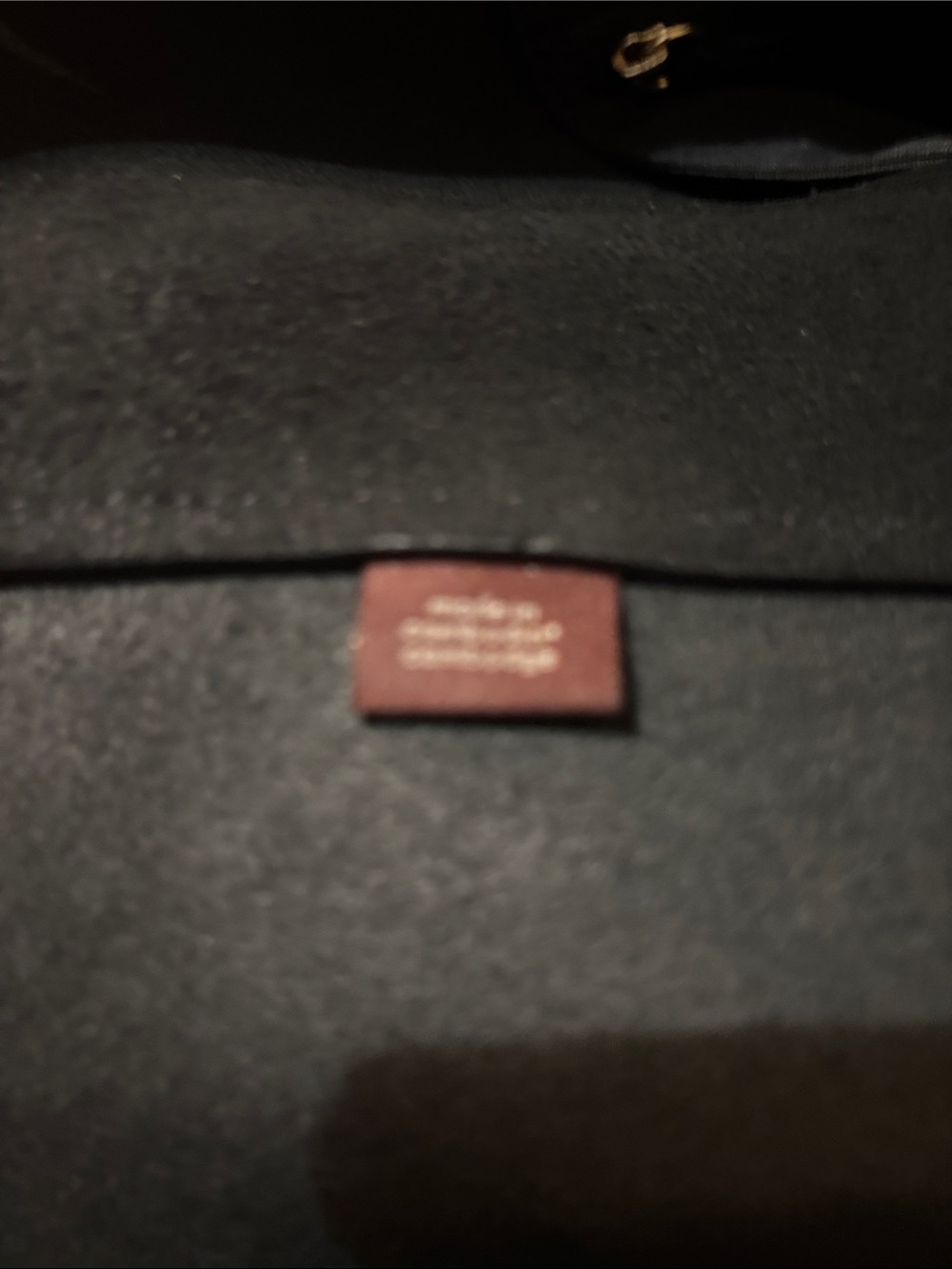 Coach Black Pebbled Leather Tote with Tan Leather Tag - Picture 16 of 16